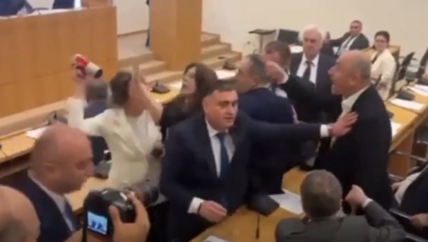 Γεωργία: «Άναψαν» τα αίματα στο κοινοβούλιο - Έξαλλη βουλευτίνα πέταξε... μπουκάλι στο κεφάλι σε συναδέλφου