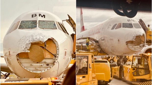 Ισπανία: Αεροπλάνο έπεσε σε σφοδρή χαλαζόπτωση, έσπασε το ρύγχος του - Τα εφιαλτικά 120΄΄ για τους επιβάτες